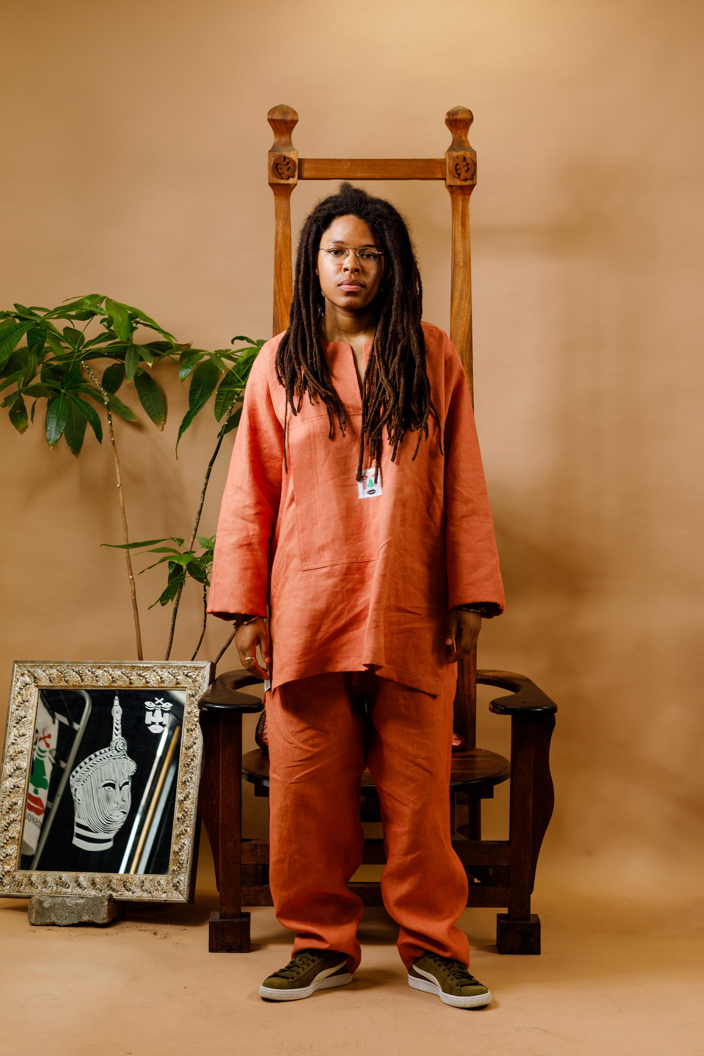 Moshood Linen Dashiki Top