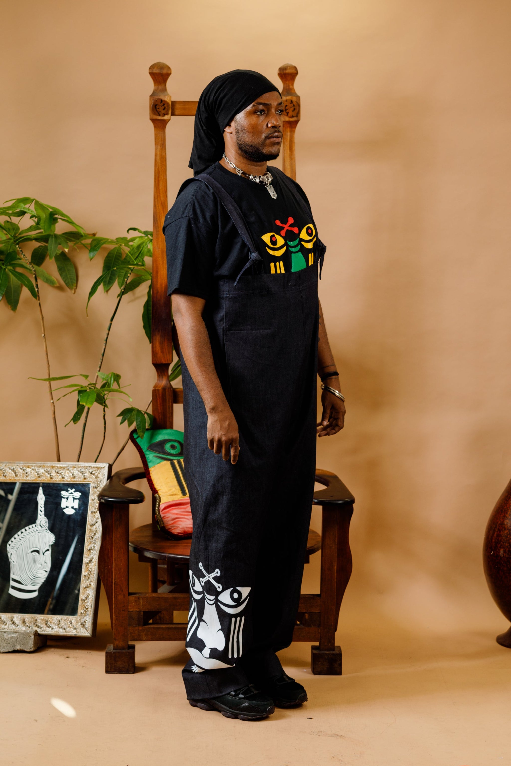 Orí-Akoni-Nlá Denim Jumper – Moshood Creations LLC