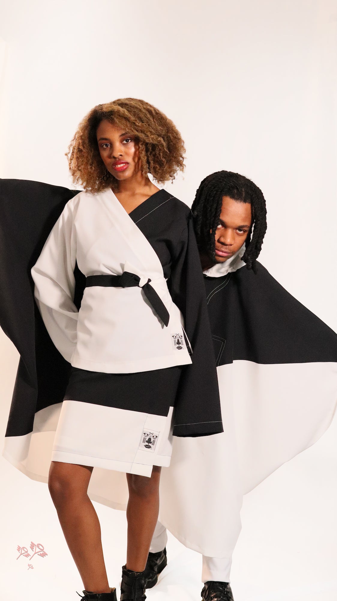 MOSHOOD Two tone wrap skirt